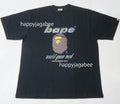 A BATHING APE BLOCK CHECK WGM APE HEAD TEE