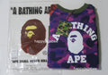 A BATHING APE CRAZY CAMO RELAXED COLLEGE CREWNECK