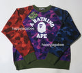A BATHING APE CRAZY CAMO RELAXED COLLEGE CREWNECK