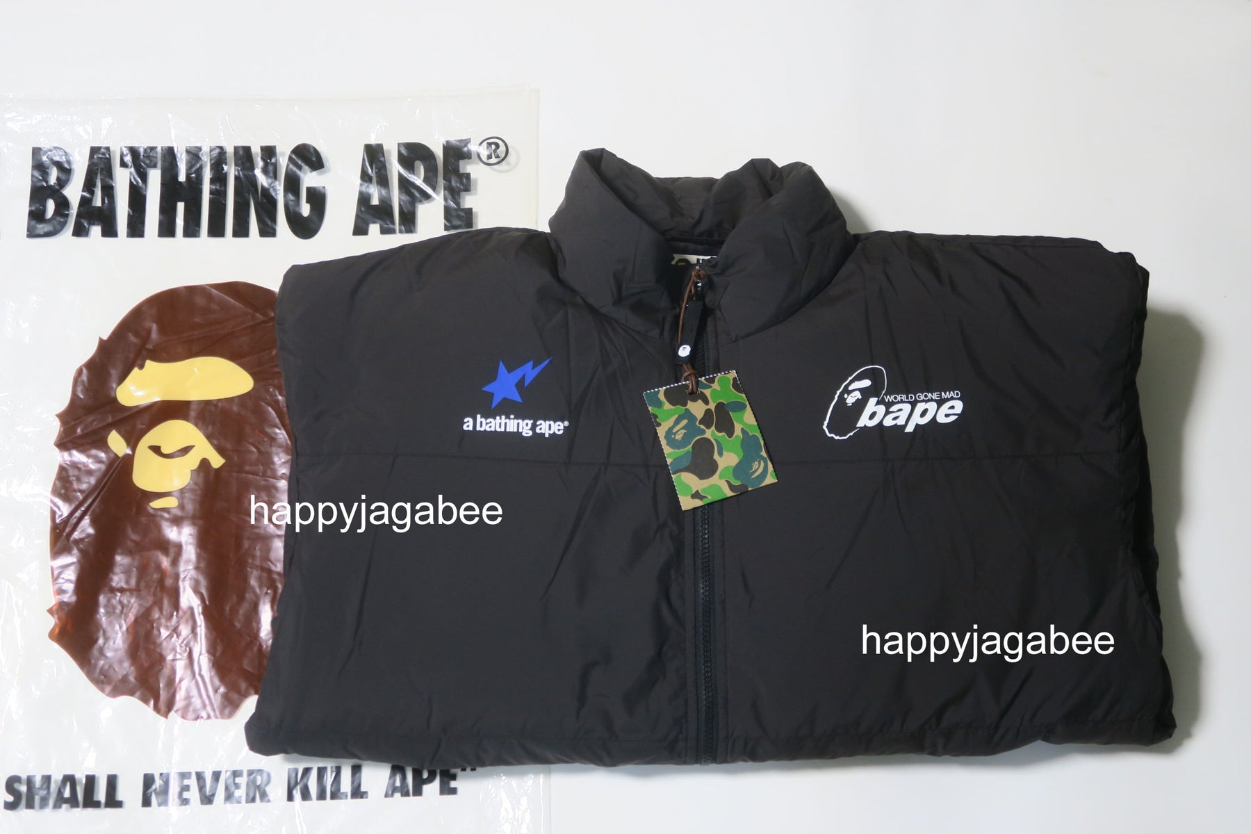 BAPE Soccer Game Relaxed Fit Down Jacket Grey