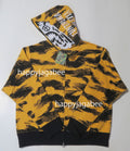 A BATHING APE TIGER CAMO TIGER RELAXED FULL ZIP HOODIE