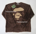 A BATHING APE APE FACE SHAGGY SWEATER