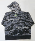 A BATHING APE TIGER CAMO TIGER RELAXED FULL ZIP HOODIE