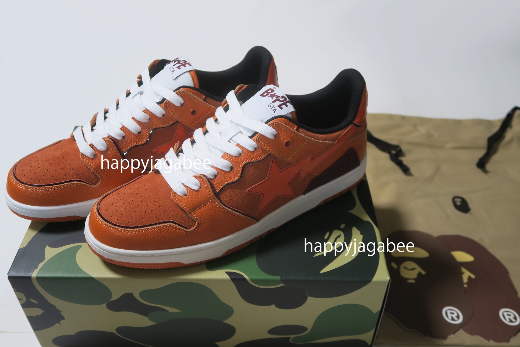 A Bathing Ape Bape Sk8 Sta Brown Orange