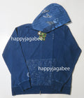 A BATHING APE SAMURAI INDIGO FULL ZIP HOODIE
