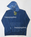 A BATHING APE SAMURAI INDIGO FULL ZIP HOODIE