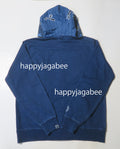 A BATHING APE SAMURAI INDIGO FULL ZIP HOODIE