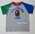 A BATHING APE BAPE KIDS COLLEGE RAGLAN TEE