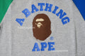 A BATHING APE BAPE KIDS COLLEGE RAGLAN TEE