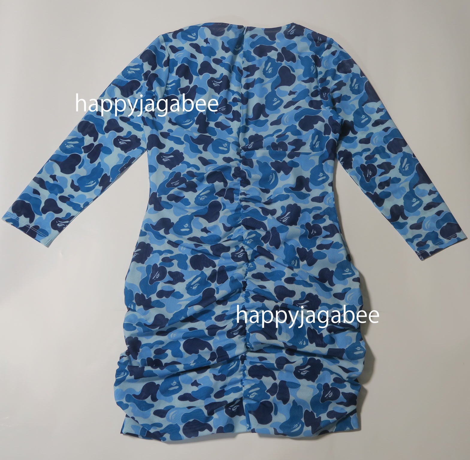 A BATHING APE Ladies' ABC CAMO MESH GATHERED ONEPIECE