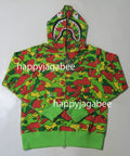 A BATHING APE STA CAMO SHARK FULL ZIP HOODIE