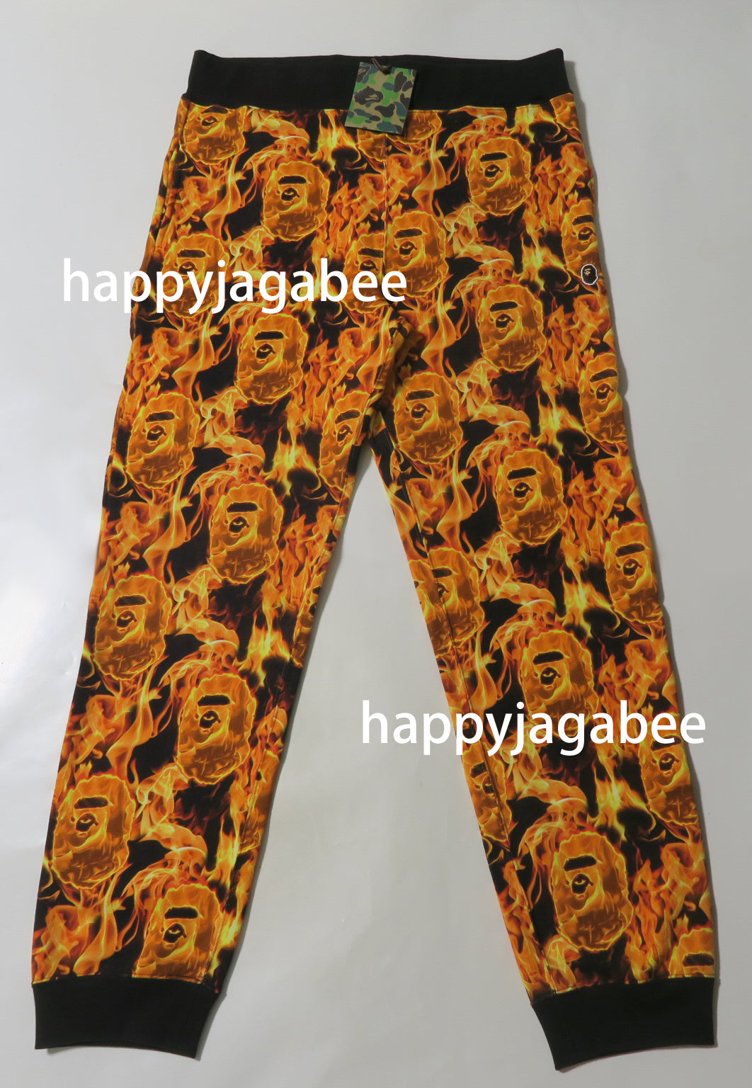 【L】bape FLAME sweat pants