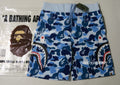 A BATHING APE BIG ABC CAMO SIDE SHARK SWEAT SHORTS