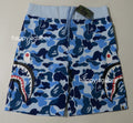 A BATHING APE BIG ABC CAMO SIDE SHARK SWEAT SHORTS