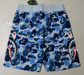 A BATHING APE BIG ABC CAMO SIDE SHARK SWEAT SHORTS