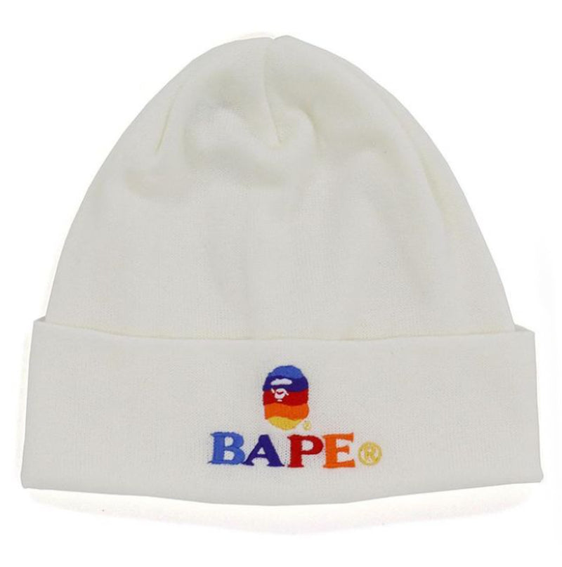 A BATHING APE Ladies' BAPE LOGO EMBROIDERY KNIT CAP