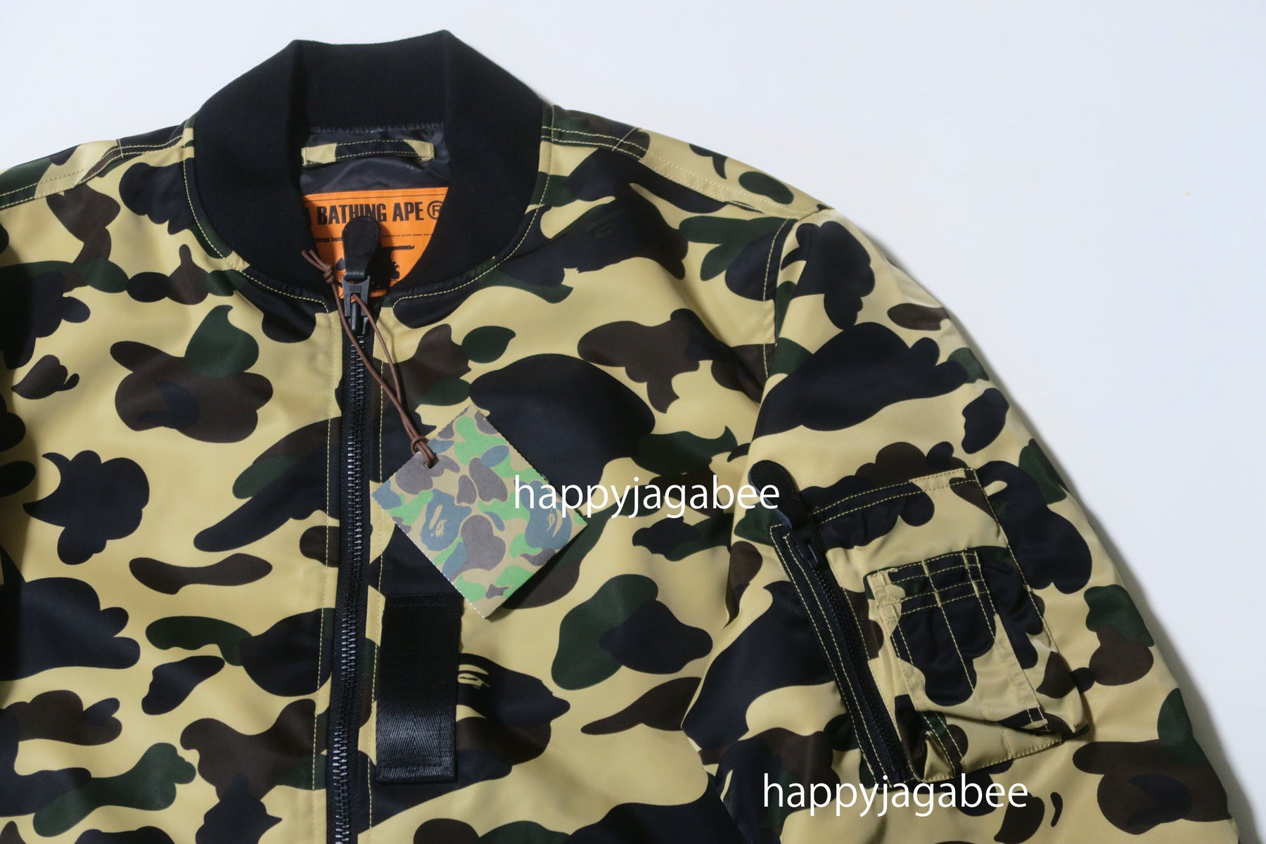 A BATHING APE 1ST CAMO NYLON TWILL MA-1 JACKET – happyjagabee store