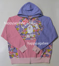 A BATHING APE Ladies' STA CAMO RAGLAN OVERSIZED ZIP HOODIE