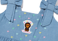 A BATHING APE BAPE KIDS BABY MILO STA LIGHT DENIM ONEPIECE