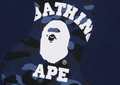 A BATHING APE COLOR CAMO COLLEGE CUTTING RELAXED FIT HOODIE