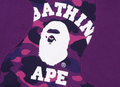 A BATHING APE COLOR CAMO COLLEGE CUTTING RELAXED FIT HOODIE