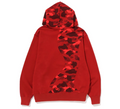 A BATHING APE COLOR CAMO COLLEGE CUTTING RELAXED FIT HOODIE