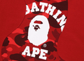 A BATHING APE COLOR CAMO COLLEGE CUTTING RELAXED FIT HOODIE