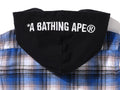 A BATHING APE BAPE KIDS CHECK HOODIE LAYERED SHIRT