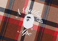 A BATHING APE Ladies' BAPE CHECK WIDE FIT CREWNECK