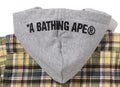 A BATHING APE BAPE KIDS CHECK HOODIE LAYERED SHIRT