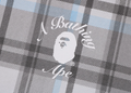 A BATHING APE Ladies' BAPE CHECK WIDE FIT CREWNECK