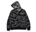 A BATHING APE TIGER CAMO TIGER RELAXED FULL ZIP HOODIE