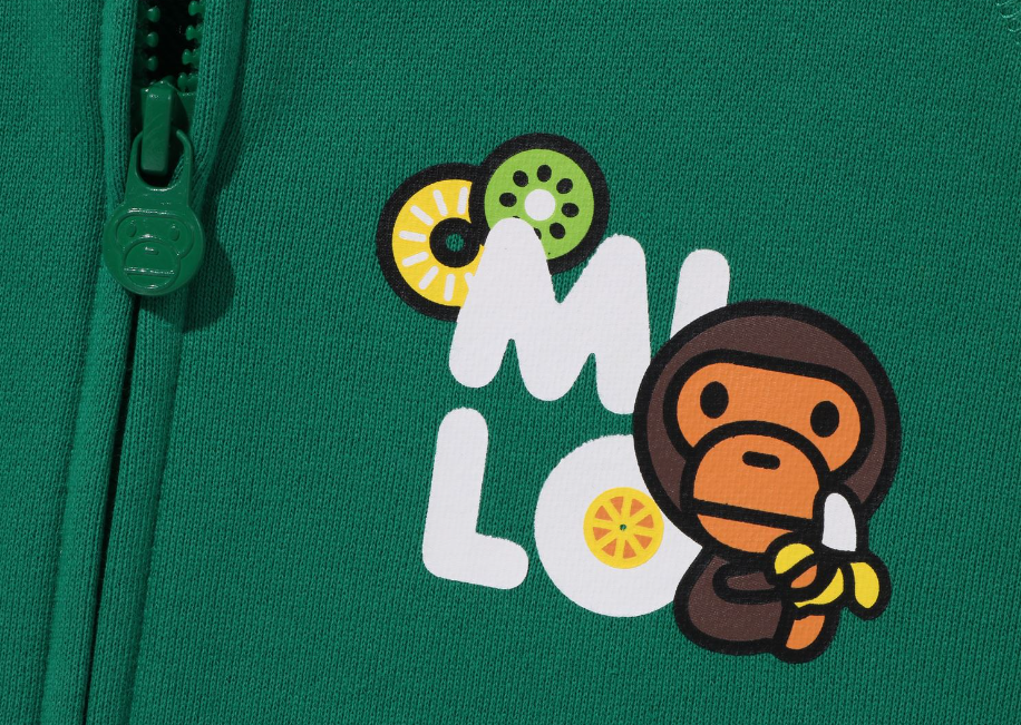 A BATHING APE BAPE KIDS BABY MILO FRUIT ZIP HOODIE happyjagabee