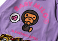 A BATHING APE BAPE KIDS BABY MILO SPEECH BALLOON LAYERED ONEPIECE