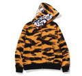 A BATHING APE TIGER CAMO TIGER RELAXED FULL ZIP HOODIE