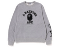 A BATHING APE TIGER CAMO COLLEGE RELAXED CREWNECK