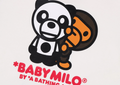 A BATHING APE BAPE KIDS BABY MILO PANDA LAYERED PULLOVER HOODIE