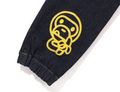 A BATHING APE BAPE KIDS BABY MILO BANANA JOGGER DENIM PANTS