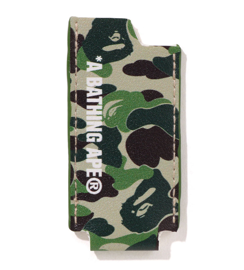 A BATHING APE ABC CAMO LEATHER LIGHTER CASE