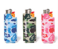 A BATHING APE ABC CAMO LEATHER LIGHTER CASE