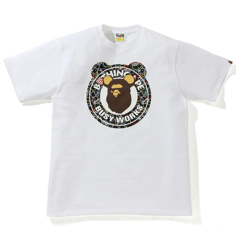 A BATHING APE MEDICOM TOY CAMO BE@R BUSY WORKS TEE