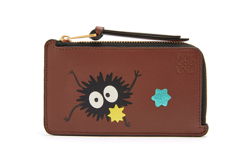 LOEWE x Spirited Away Dust Bunny Susuwatari coin cardholder in classic calfskin